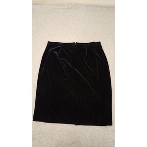 R&K Evening Skirt Womens Large‎ Black Velvet Pencil Midi Party Holiday Cocktail